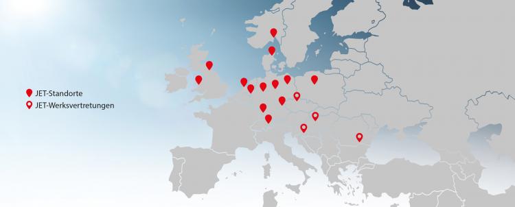 JET Standorte weltweit